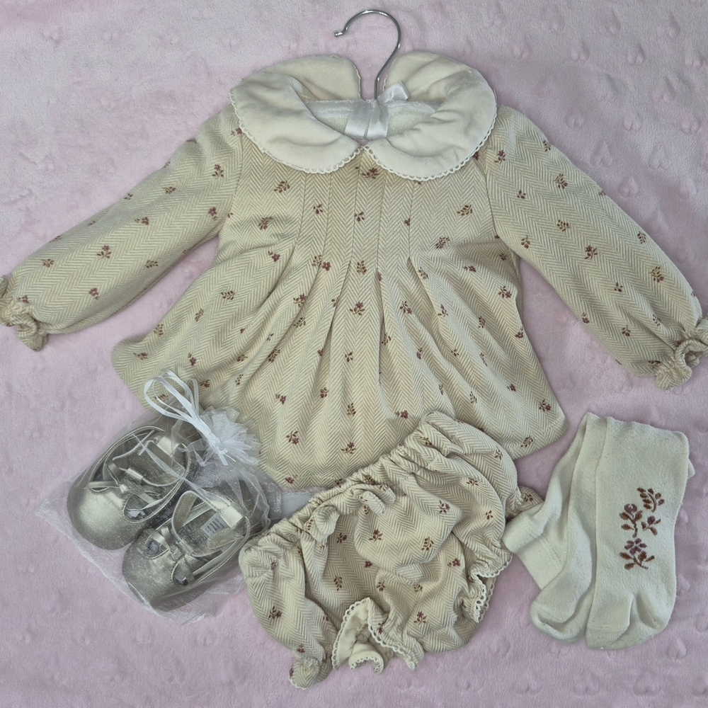 cupcakes & cashmere Cream and Red Kids Matching Set